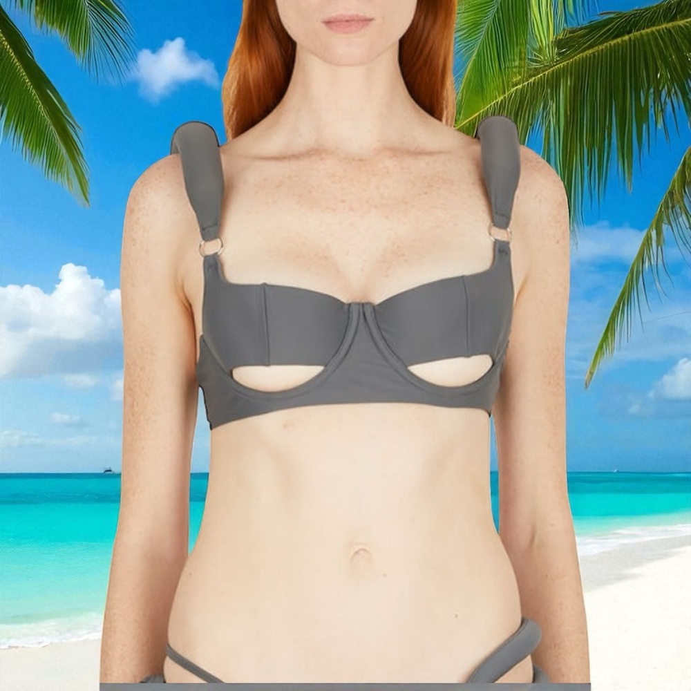 NWT Entire Studios M coal bikini top - Picture 3 of 11